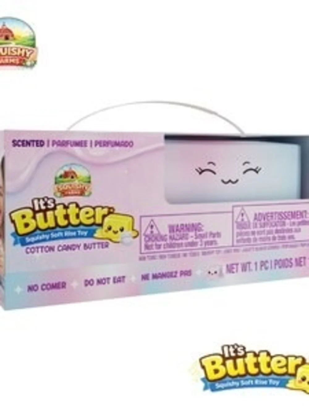 Squishy Farms It's Butter 2.0 Squeeze Toy, Cotton Candy Scent